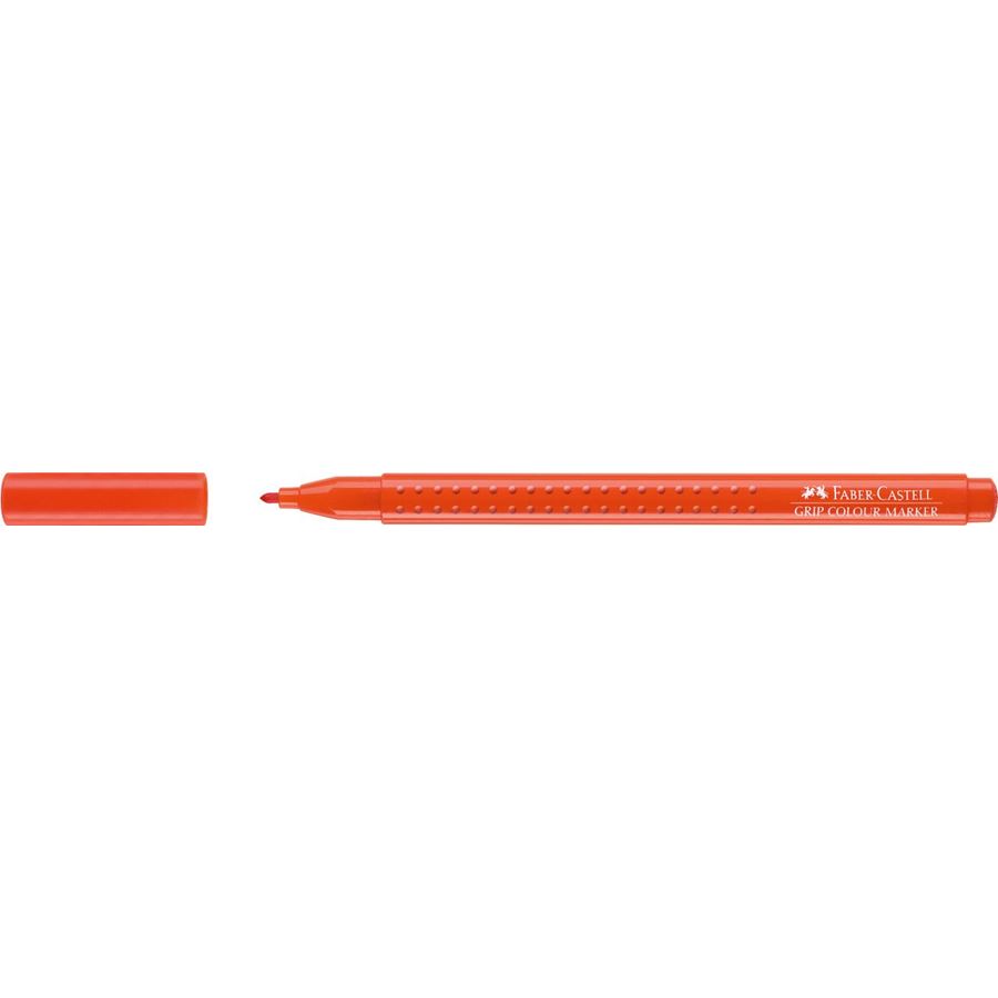 Faber-Castell - Grip felt tip pen, cardboard wallet of 10
