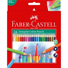 Faber-Castell - Triangular colour pencil pack of 24
