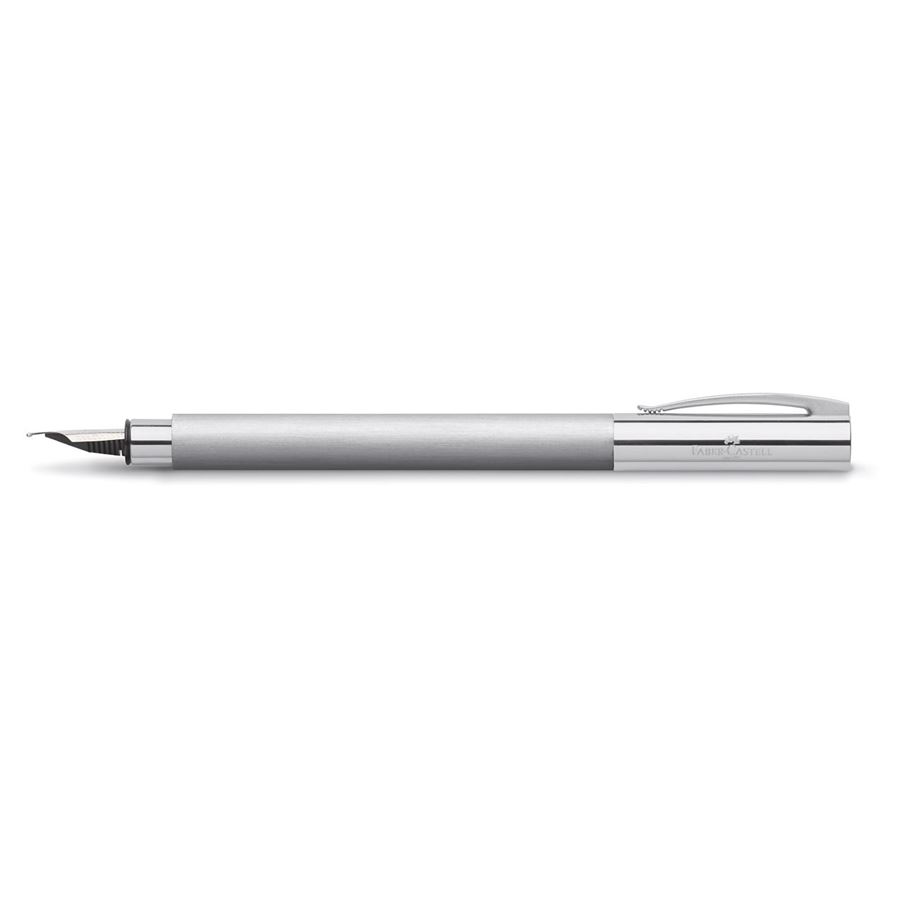 Faber-Castell - Ambition Stainless Steel fountain pen, B, silver