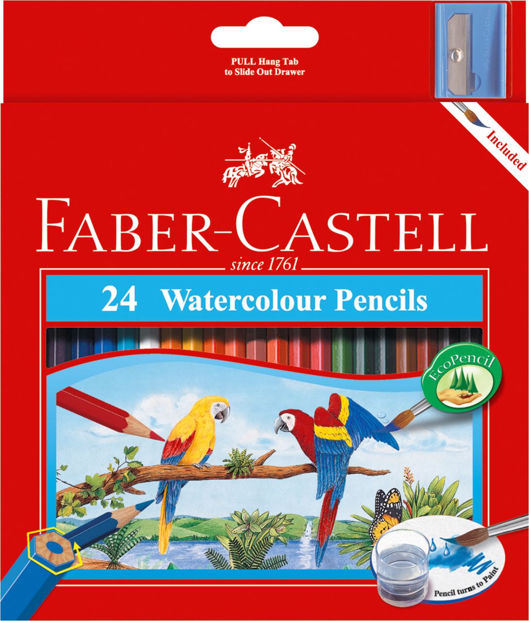 Faber-Castell - 24 Watercolour pencil Parrot