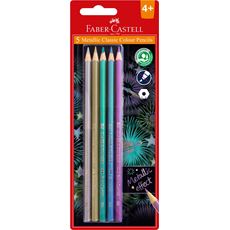 Faber-Castell - Classic colour pencil pack of 5 metallic
