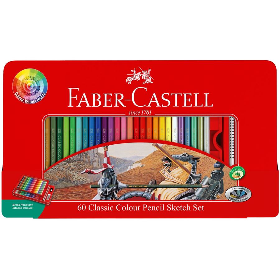 Faber-Castell - Classic colour pencil tin of 60