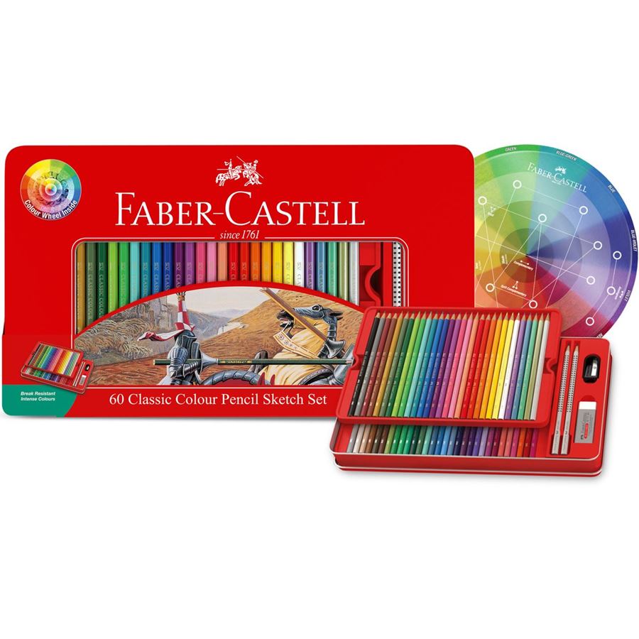 Faber-Castell - Classic colour pencil tin of 60