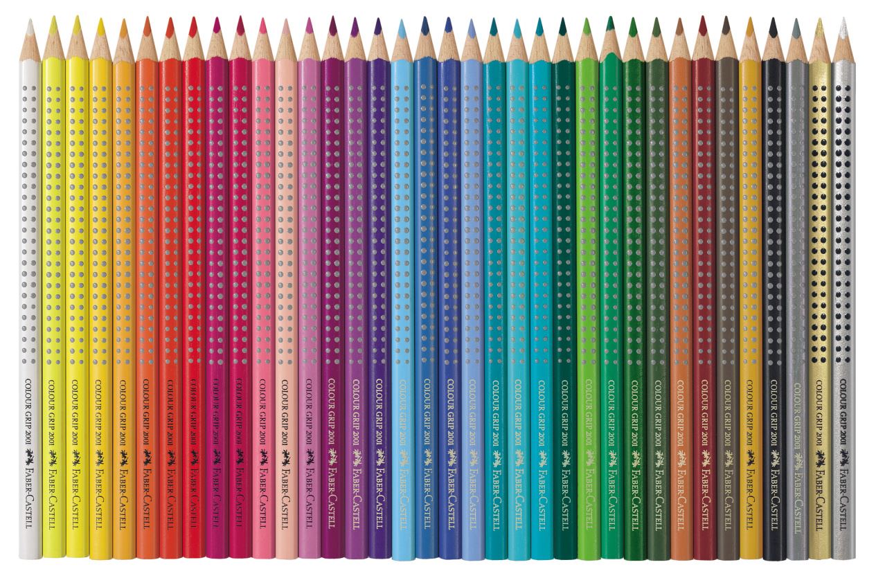 Faber-Castell - Colour Grip colour pencil, tin of 36