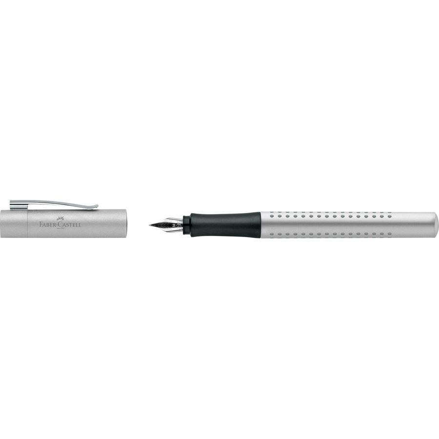 Faber-Castell - Grip 2011 fountain pen, nib width M, silver