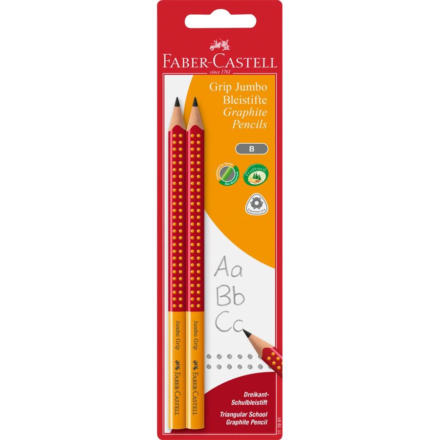 Faber-Castell - Graphite pencil Jumbo Grip 2x Girls