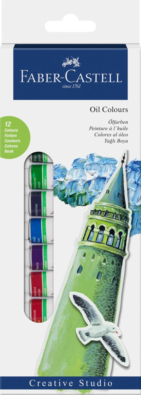 Faber-Castell - Starter set Oil colours, wallet of 12, 12x 12 ml tube